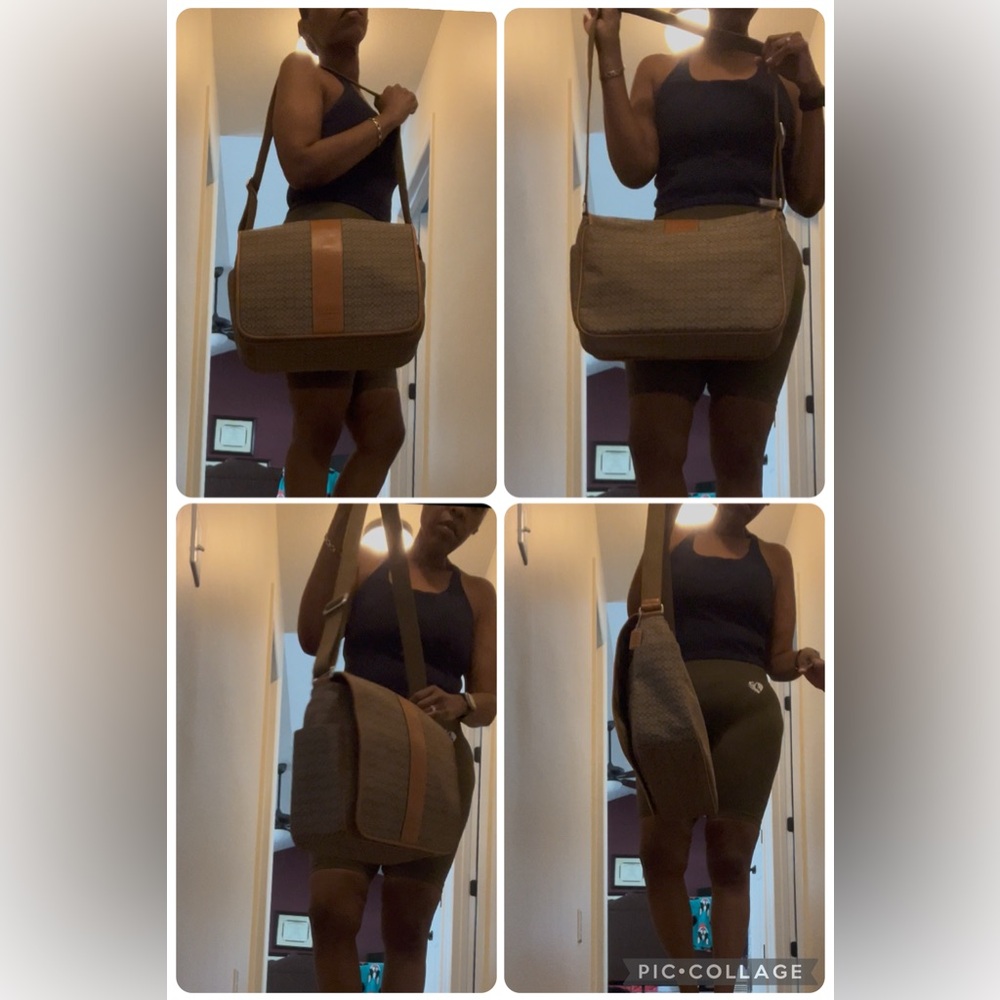 Coach NWT Khaki/Natural Signature Canvas & Leather Diaper/Messenger Bag (F77004) - Picture 15 of 15